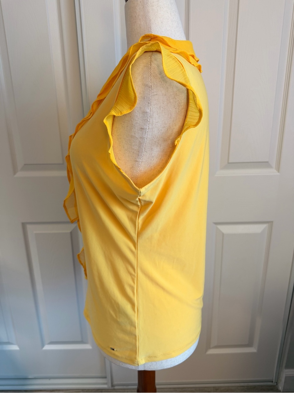 Tommy Hilfiger Yellow Ruffle V-Neck Camisole - Picture 3 of 5
